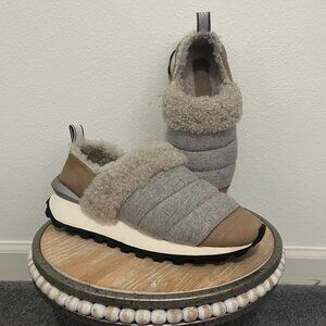 Voile Blanche | Qwark Slip On Sneaker Wool and Suede, size 41